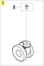 Front Castor 75mm Without Brake (inc. Fixation) – Invacare Birdie Evo