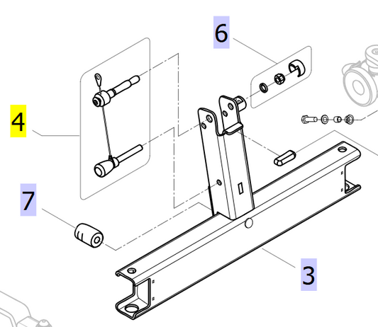 Handle kit for foldable mast full diagram
