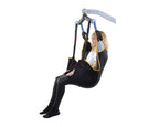 Oxford In-Situ sling fitted from a recumbent position, comfortably supporting a seated user