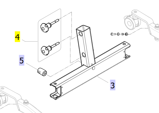 Knob Fixation Kit – Invacare Birdie Evo