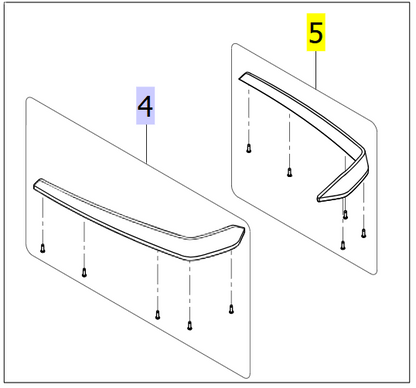 Left Heel Block Kit for Foot Plate – Invacare ISA 160