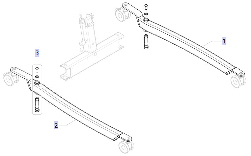 Leg Assembly for the Birdie EVO Compact