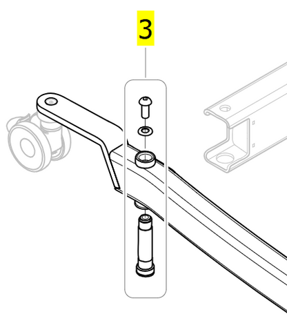 Leg fixation kit: bushing, screw and washer
