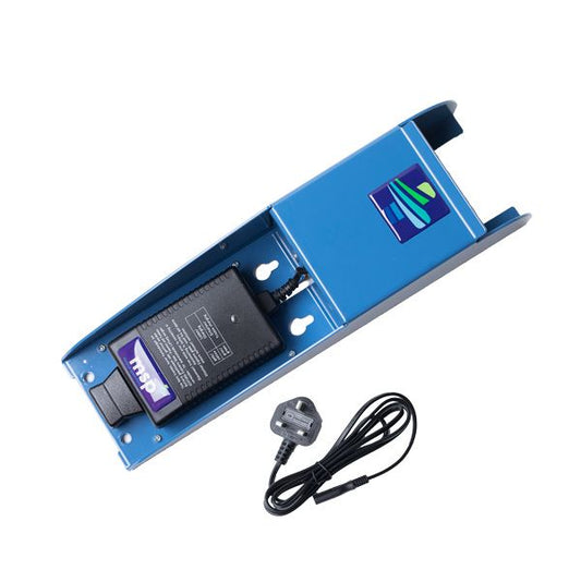 MSP Wall Mounted Charger SLA 24V 1000mA - full view with UK power cable