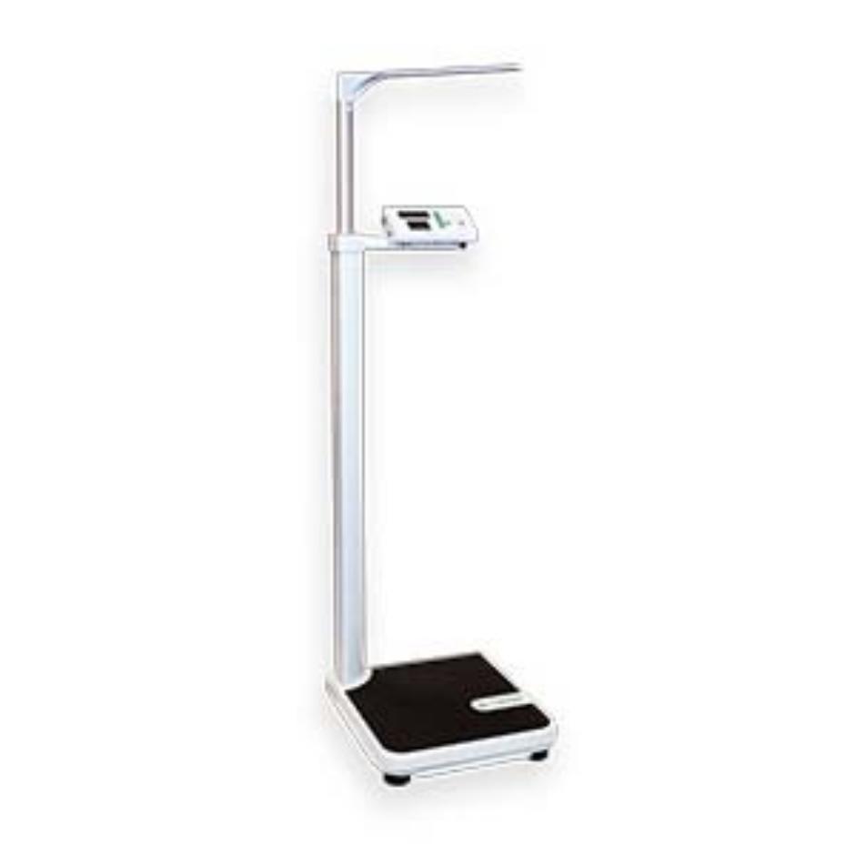 Marsden M-100 scale showing height measurement and weight display