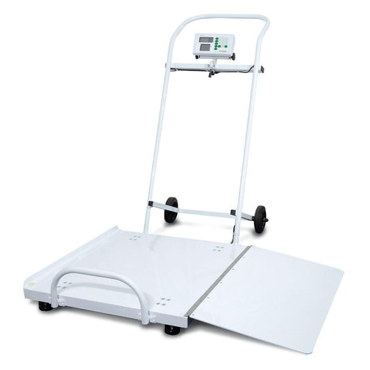Marsden M-620 Portable Wheelchair Scale with folded platform and ramp