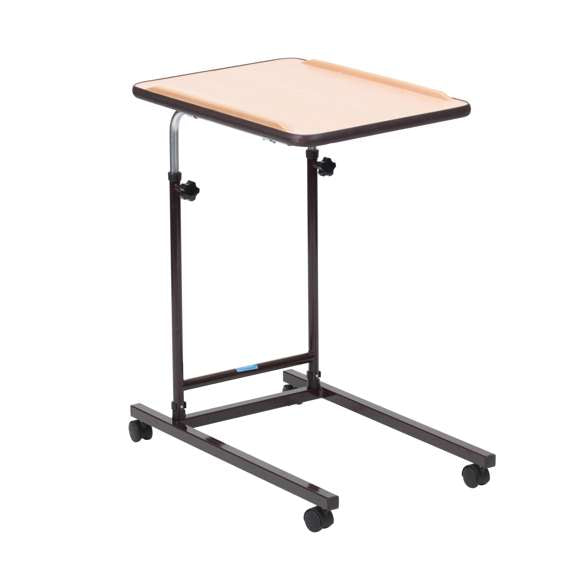Mobile Open Toe Table 2‑Castors front view in care home room