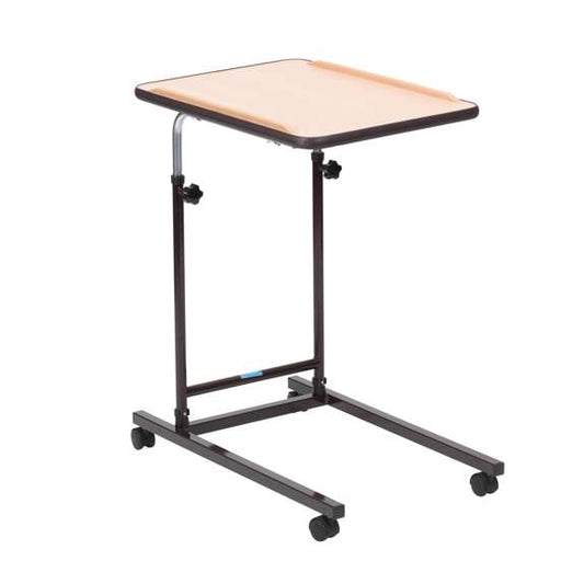 Mobile Open Toe Table 2‑Castors front view in care home room