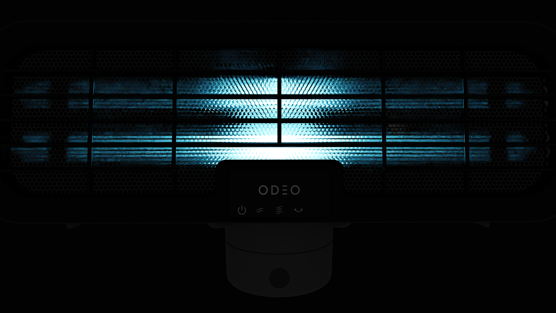 Image of the ODEO upperviolet in use in front of a black background.