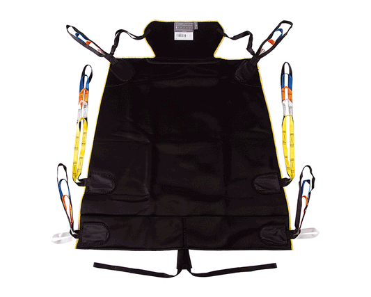 Oxford Bariatric Hammock Sling in hammock-style design with integrated head support and pommel, using breathable 3D spacer fabric.