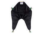 Detail of Oxford Full Body Sling with Clips highlighting reinforced stitching, padded polyester or net material, and durable clip fittings.