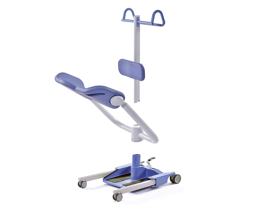 Disassembled Oxford Up lift for storage and transport