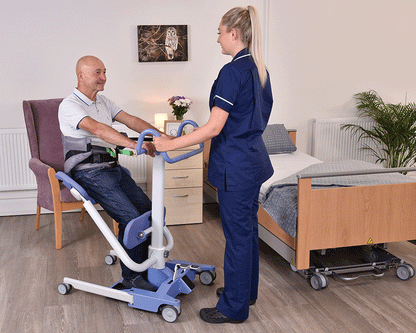 Oxford Up lift in use supporting standing transfer