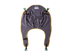 Oxford Comfort Sling laid flat in polyester, showing contoured design, padded leg sections, and Securi3 clip fittings.