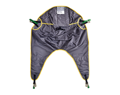 Oxford Full Body Sling with Clips laid flat, showing integrated head support and padded leg sections