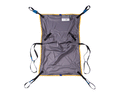 Oxford Long Seat Sling laid flat, showing hammock-design with thigh support and attachment loops.