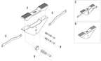 Pedal mechanism assembly diagram Invacare Birdie Evo Compact
