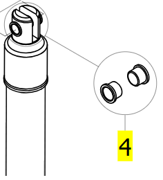 Plastic Bushing for Linak LA34 Actuator, Qty.2 – Invacare ISA 160