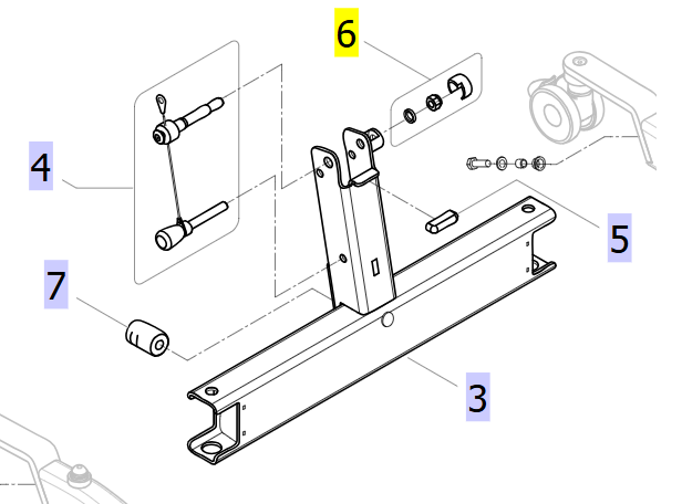Plastic cover kit for foldable mast full diagram