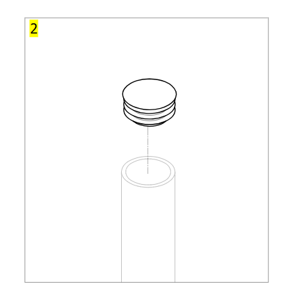 Plastic plug for leg spread lever