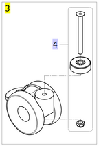 Rear Castor 100mm With Brake (inc. Fixation) – Invacare Birdie Evo