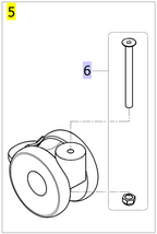 Rear Castor 100mm Total Lock (inc. Fixation) – Invacare Birdie Evo