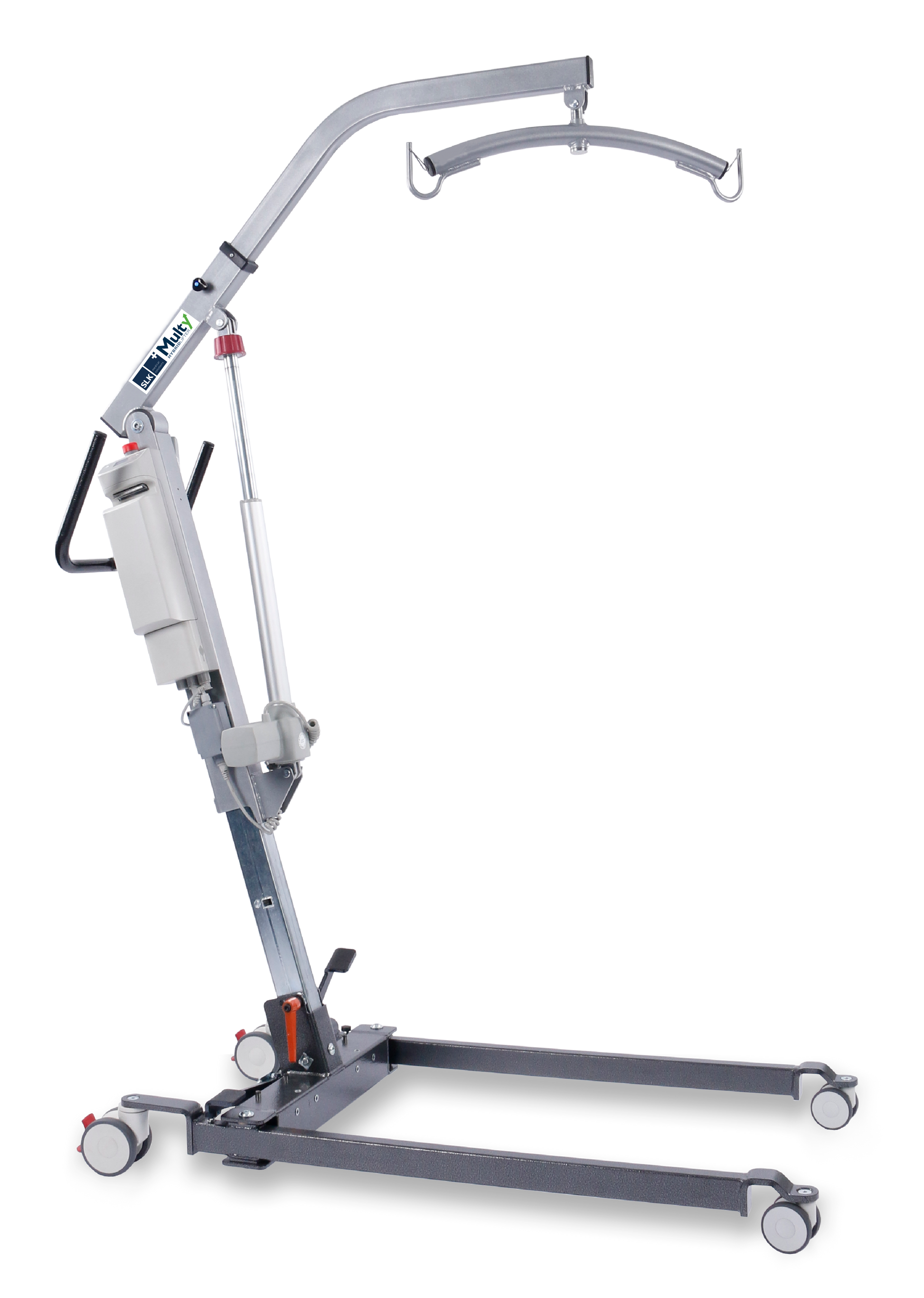 Wellell Multy Hoist set up as a stand aid for active patient transfers.