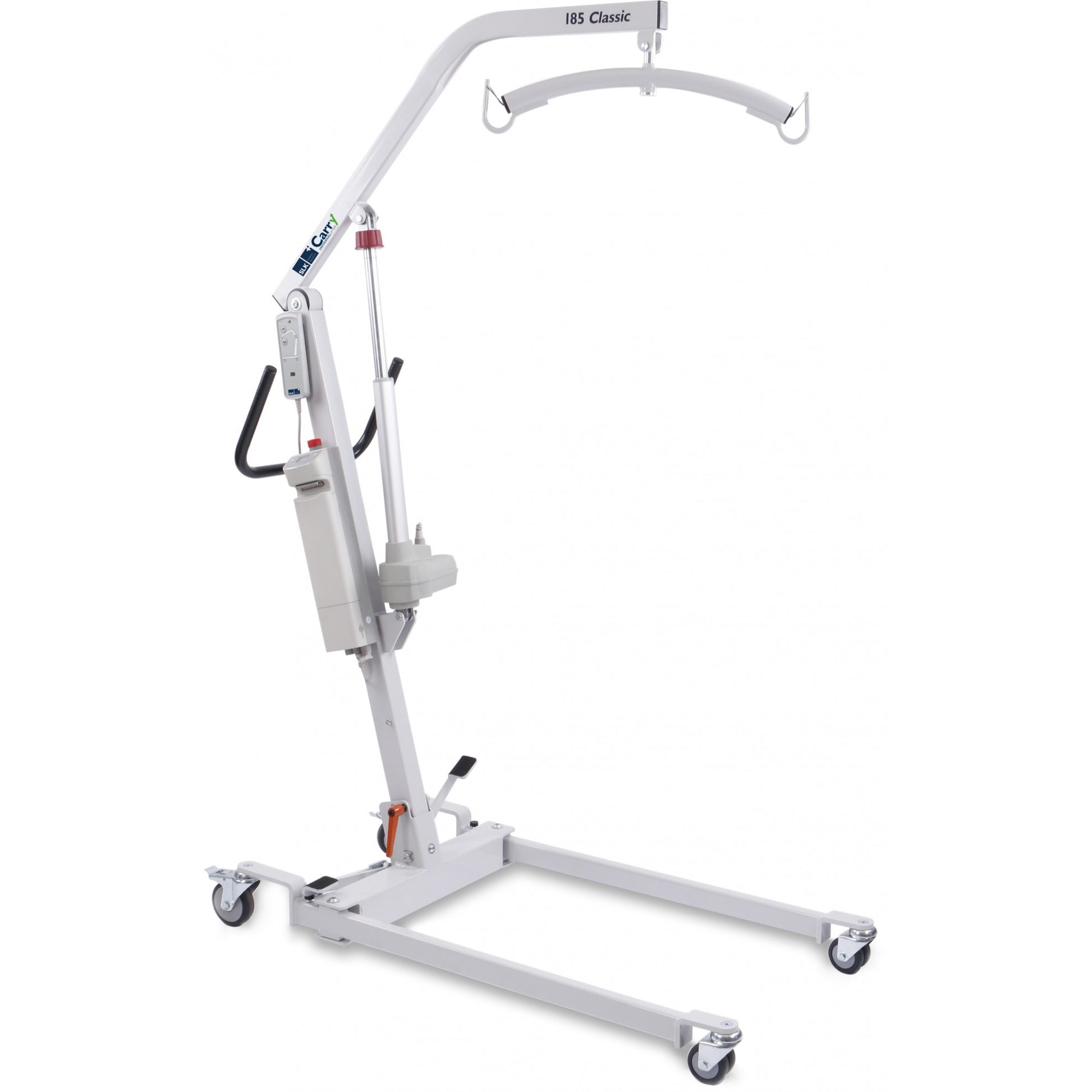 Carry 185 Classic Patient Hoist - full view with compact frame and powered lift arm.