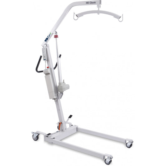 Carry 185 Classic Patient Hoist - full view with compact frame and powered lift arm.