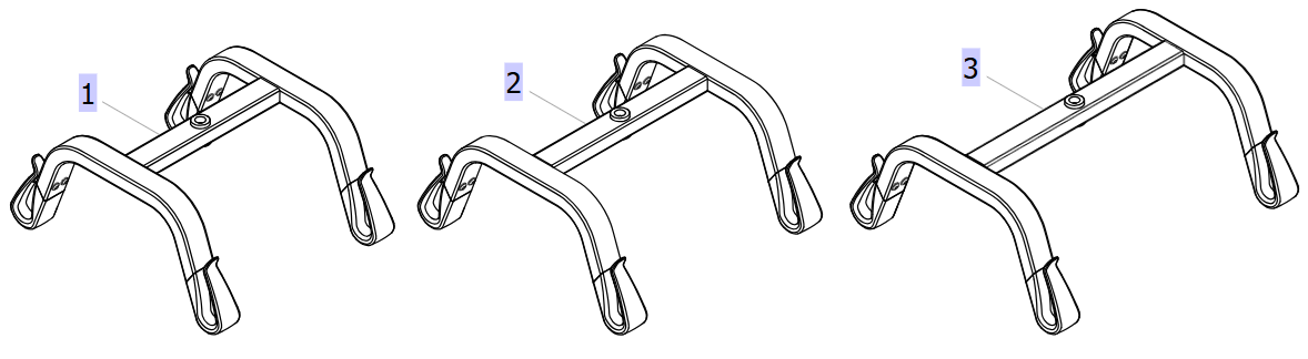 Spreader Bar 4-Point 450mm Without Fixation – Invacare Birdie Evo Compact