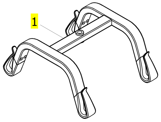 Spreader Bar 4-Point 450mm Without Fixation – Invacare Birdie Evo