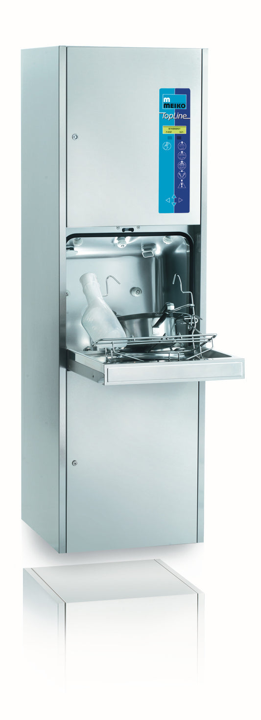Interior of TopLine 10 showing stainless-steel disinfection chamber.