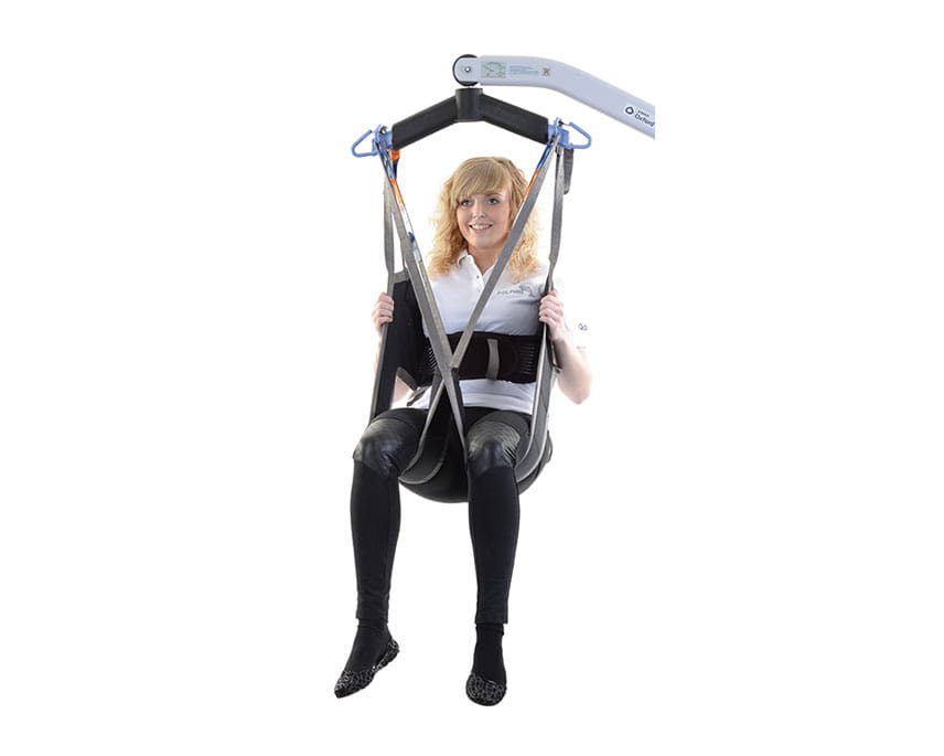 Person using a Oxford Toileting Plus Sling on a white background