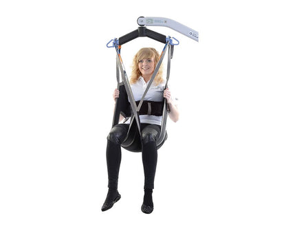 Person using a Oxford Toileting Plus Sling on a white background