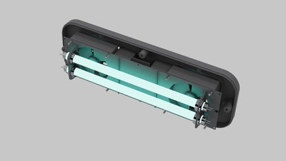 The UV lamps that are connected to an Odeo Upperviolet unit.