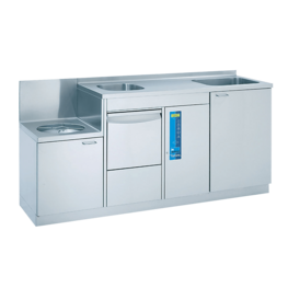 Meiko SAN 20 BW barrier wall floor-mounted washer-disinfector with slop sink