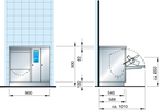 Automatic door system on Meiko Topic 40B washer-disinfector