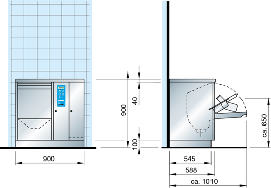 Automatic door system on Meiko Topic 40B washer-disinfector