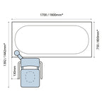 Excel 300 Fixed Height Bath – Powered Swing Seat
