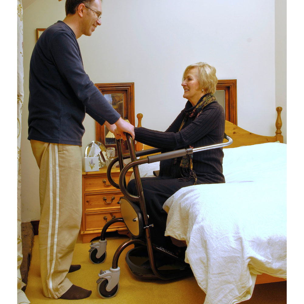 Cricket Stand Aid Transfer Assist 2 installed in a bedroom setting