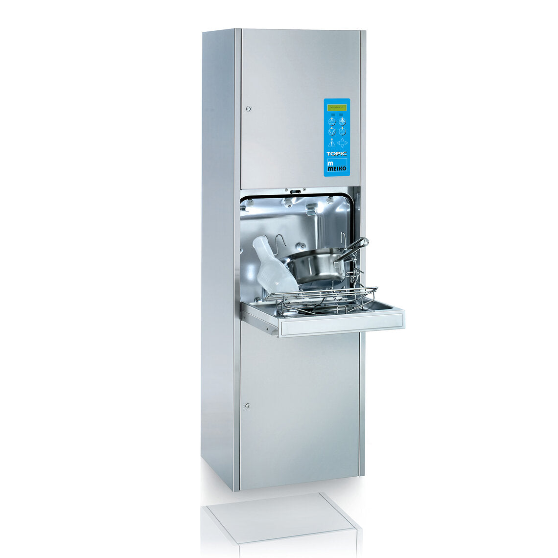 Meiko Topic 10 wall-mounted bedpan washer-disinfector for compact care environments