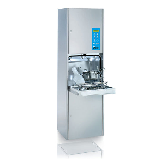 Meiko Topic 10 wall-mounted bedpan washer-disinfector for compact care environments