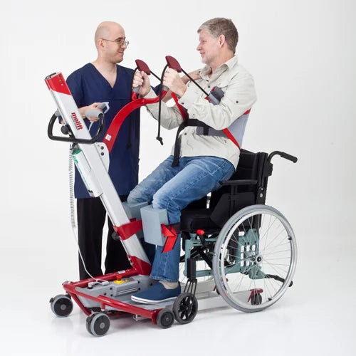 Side view of Molift Quick Raiser 2 demonstrating compact footprint and wheel arrangement