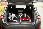 Molift Smart 150 split into two parts for easy storage in the back of a car