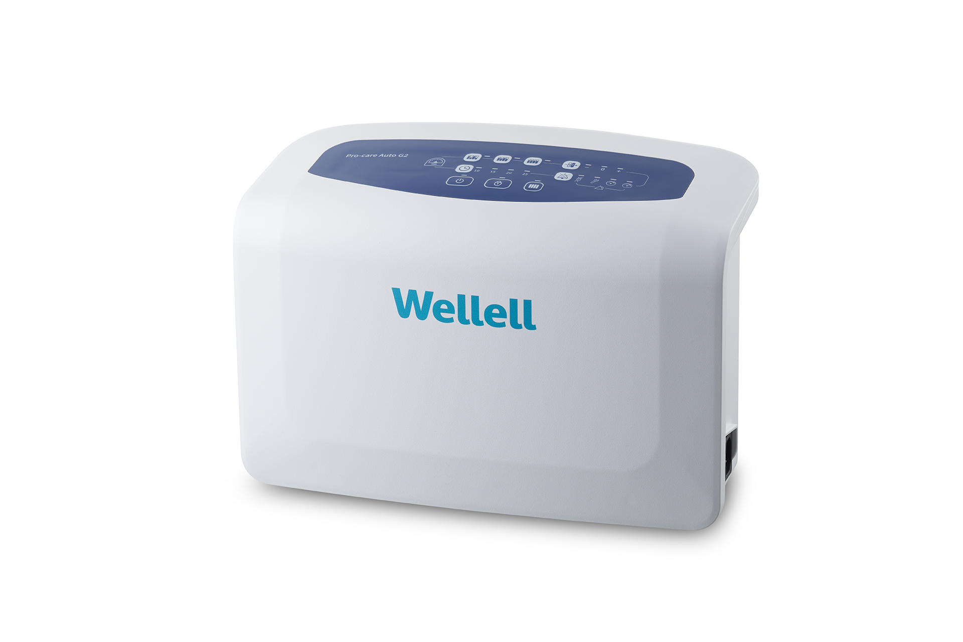 Close-up of Pro-Care Auto digital pump with adjustable pressure settings side view.