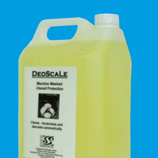 Deo scale container for bedpan washers, 5 litres.