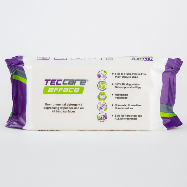 TECcare EFFACE Plastic Free Wipe x 88 100% Biodegradable & Flushable