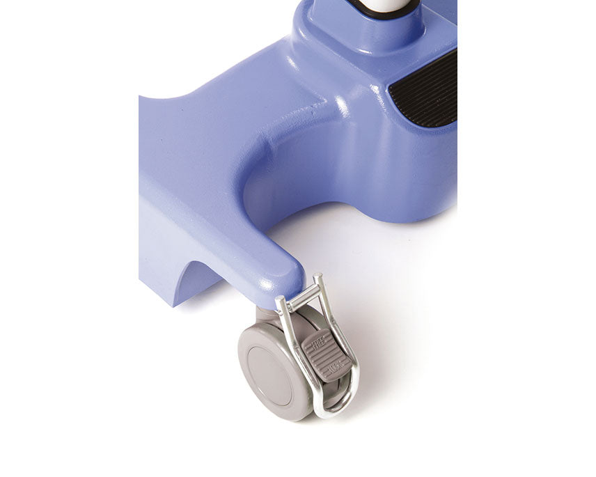 Oxford Presence mobile hoist showing powered leg adjustment