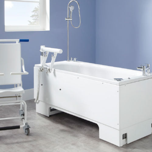 Excel 600 bath raised to ergonomic height for carer access