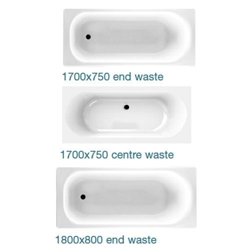 Excel 600 height adjustable bath waste positioning options